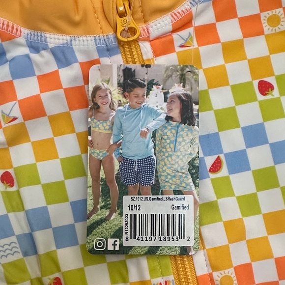 SwimZip Rashguard - Size 10/12 - Picture 2 of 2